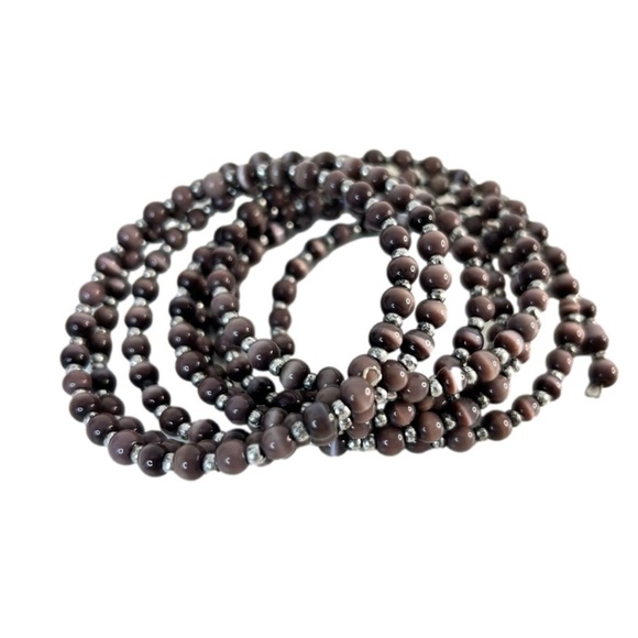 Cat’s Eye Beaded Coil Wrap Bracelet - Picture 2 of 5